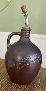 VTG Hoganas 1936 ceramic cruet jug,  original ADY.STOPP stopper, cruet Jug
