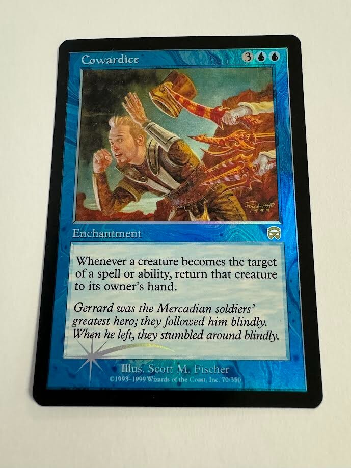 MTG Mercadian Masques Cowardice 70/350 Rare Foil LP-/LP EX-/EX Magic RSY7