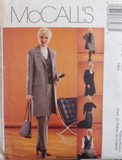 McCall's Sewing Pattern 3328 Misses Lined Jacket Vest Pants Skirt Sizes 18-22 UC