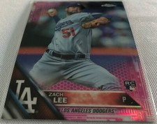 2016 Topps Chrome Baseball Zach Lee Los Angeles Dodgers Pink Refractor Rookie