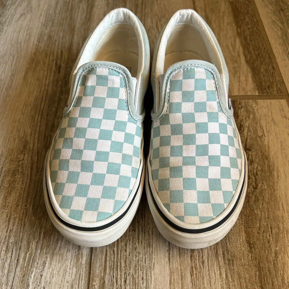 Light blue hotsell checkered vans kids