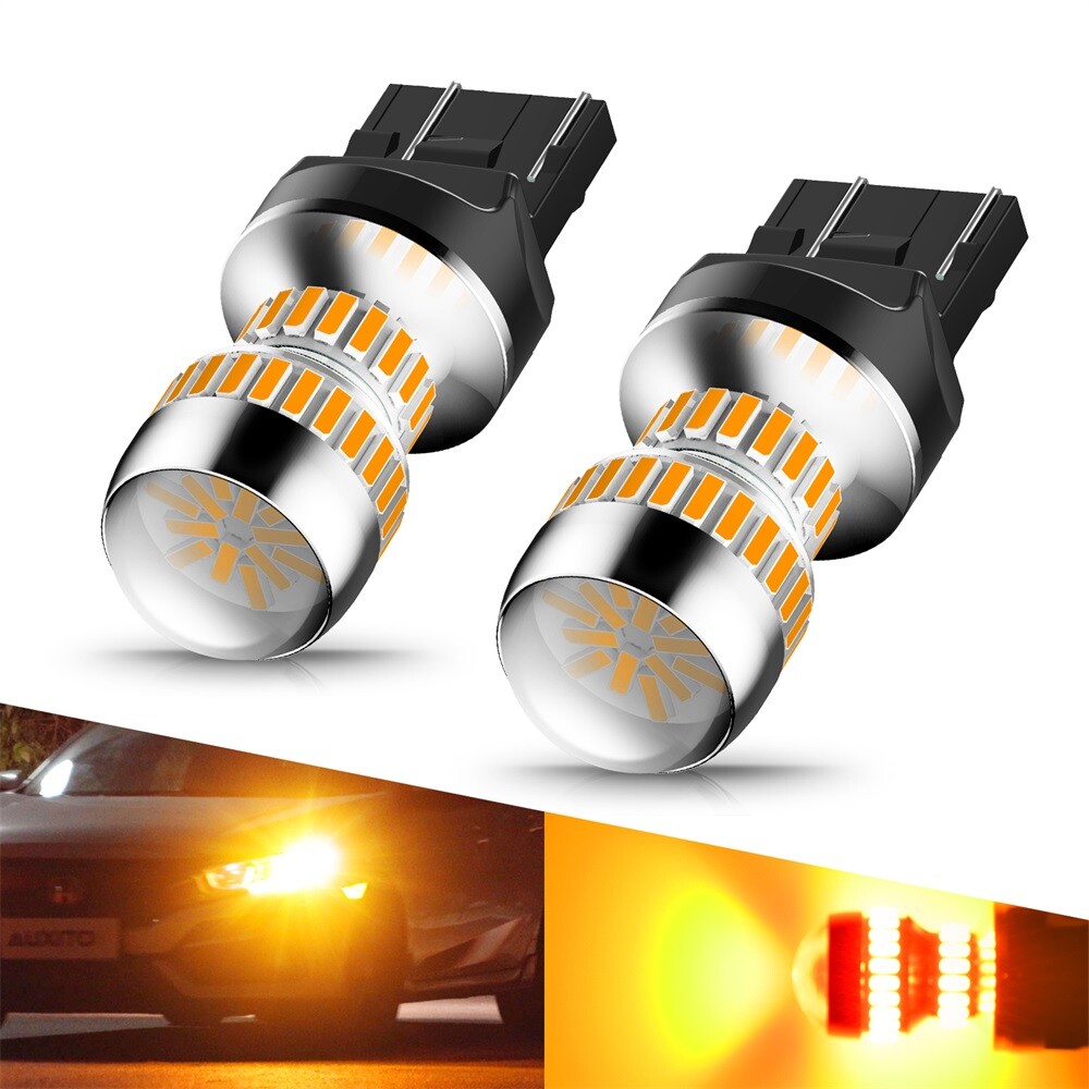 Lanterna Magica LASFIT Bombilla LED T3 7443 7444 Switchback - Señal De Giro Frontal Canbus Sin Errores Blanco Ambar Nuevo 500 Brillante Intermitente