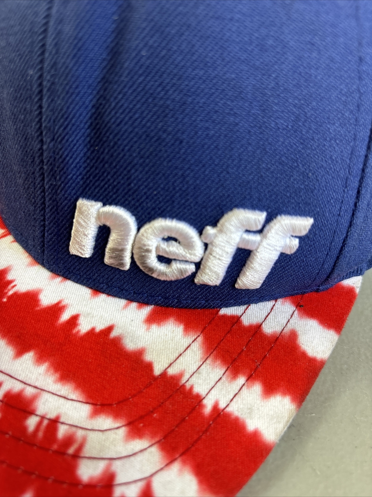 NEFF Hat Cap Snap Back Cap Adjustable Red White B… - image 6