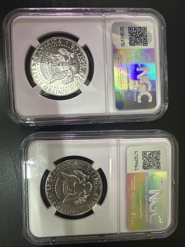 1966 SMS 50c Kennedy With Kennedy Label X2 - Picture 2 of 2