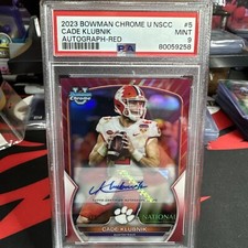 2023 Bowman U Chrome Cade Klubnik National Convention Auto /5 PSA 9 Clemson!Red