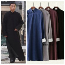 Men's Wing Chun Robe Cheongsam Tai chi Kung Fu Suit Martial Arts Cotton Uniforms