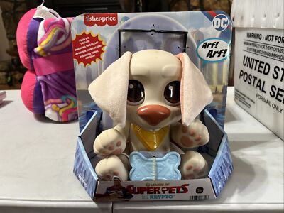 League Of SuperPets Baby Krypto''  Press My Collar for Sounds  Fisher-Price DC