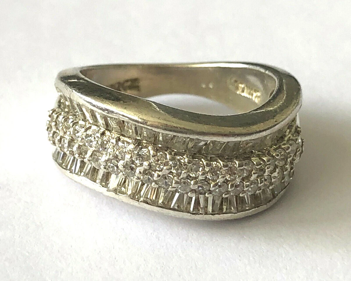 Diamonique wedding hotsell bands