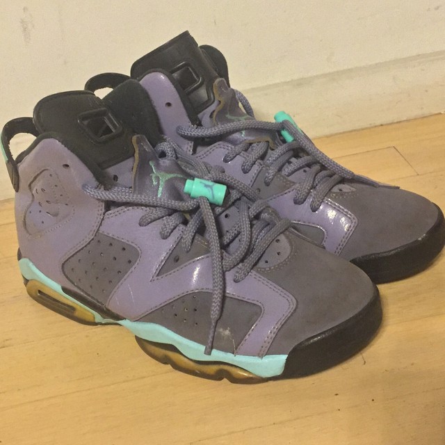 jordan retro 6 purple and turquoise