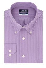 Men's Chaps Regular Fit Stretch Button-Down Collar Dress Shirt L 23/33 16-16 1/2