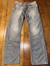 Levi  s 505 Jeans RedTab Red Tab KIDS Boys 16 Gray 28x28 Rigid No Stretch