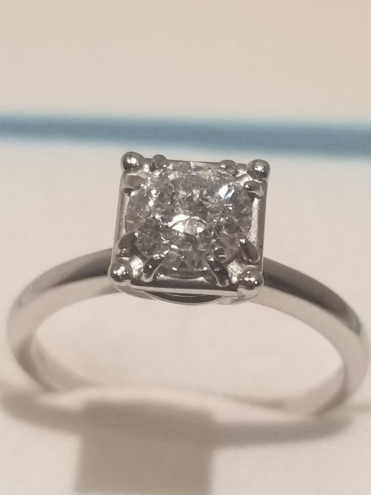 4g Solid Platinum 900 Ring Solitaire Real Diamond… - image 13