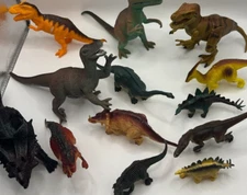 Lot of 13 Dinosaurs Figurines Deinonychus Velociraptor T-Rex Toys Dinos