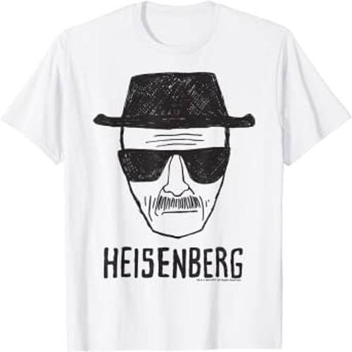 Breaking Bad-Walter White Heisenberg schizzo Ufficiale T-shirt Uomo | eBay