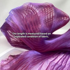 0.9m Organza Pli Tissu Maille Brillant Hérissé Gaze Robe Volant DIY Couture