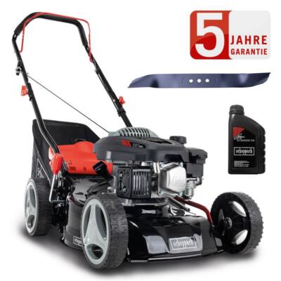 Scheppach Benzin Rasenmäher RM420 3in1 3,3PS Schnittbreite 42cm + Öl + 2. Messer