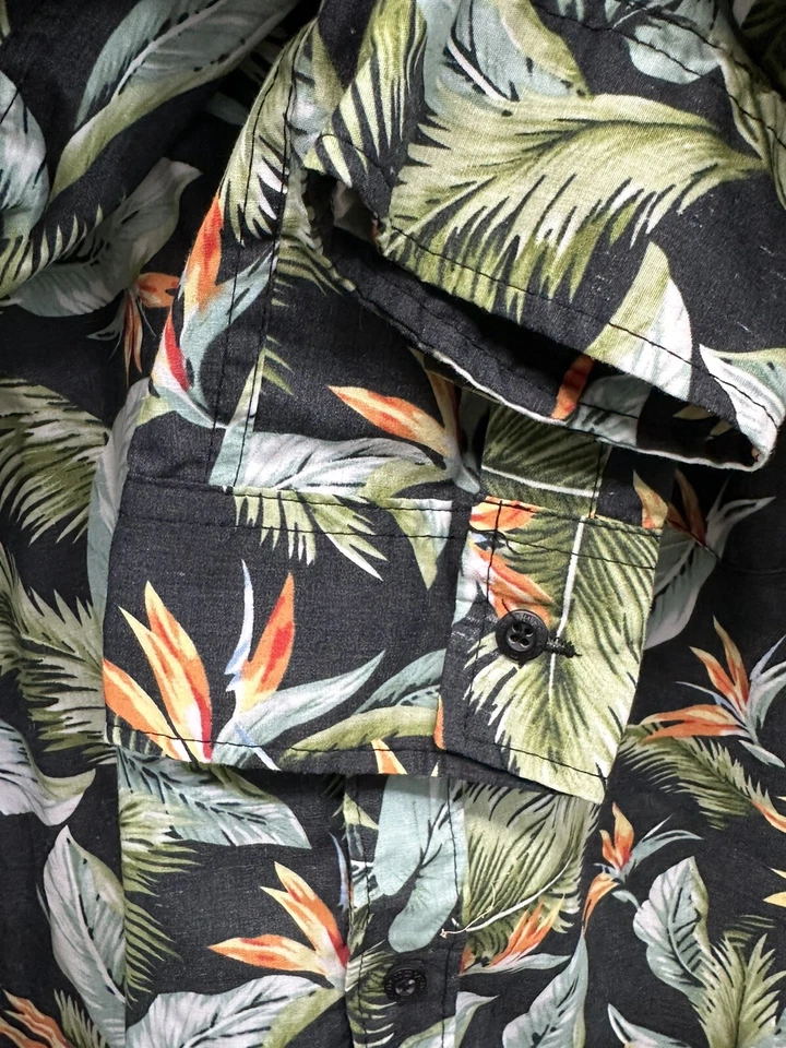 DC Shoes Camisa Hawaiana Para Hombres Abotonada Manga Corta Hawaiana Floral Talla Grande Foto 4 de 4