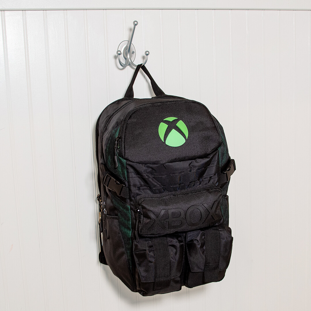 Xbox Series X Rugged Multi-Pocket Raised Logo Design Laptop Backpack