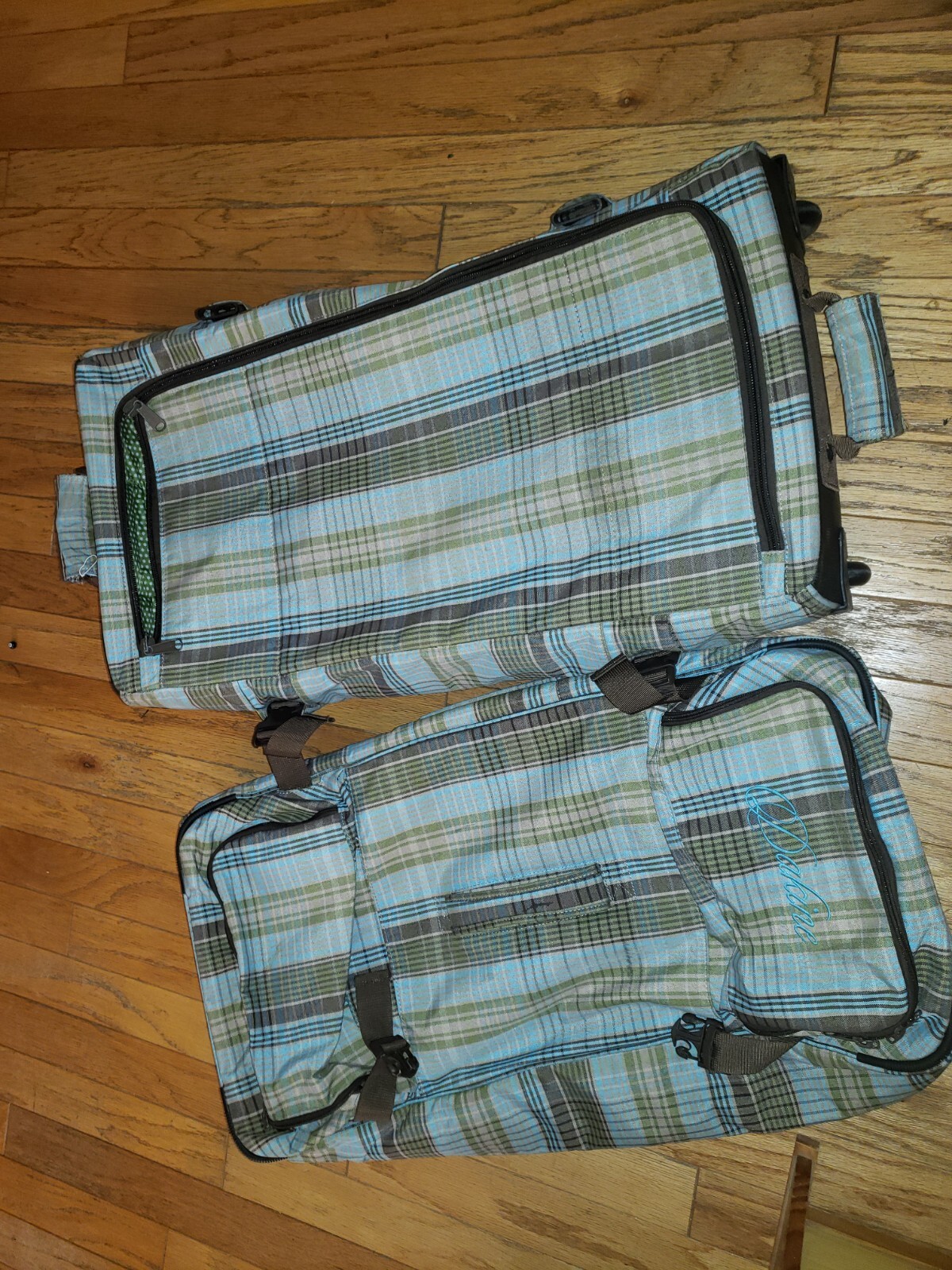RARE PLAID DAKINE SPLIT ROLLER ROLLING LUGGAGE BA… - image 5