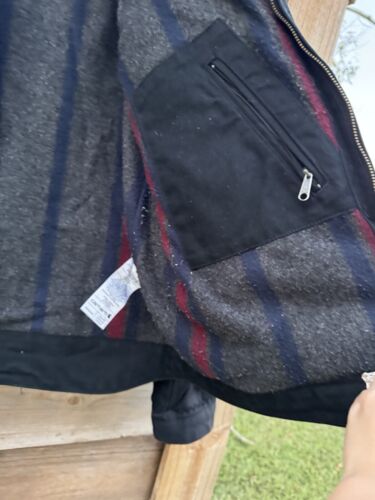 Carhartt 013828-M BLACK Blanket-Lined Detroit Jacket Large - Picture 8 of 19