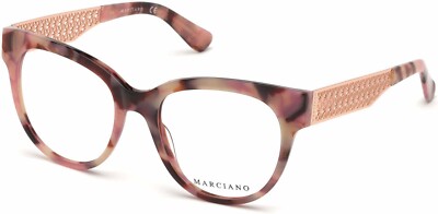 Marciano By Guess GM0357 074 Pink Havana Plastic Eyeglasses Frame 52-18-140 GM