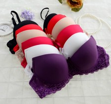 Women sexy Lace Push Up Bra Underwire Padded Lingerie Underwear 30-36 AA A B Cup