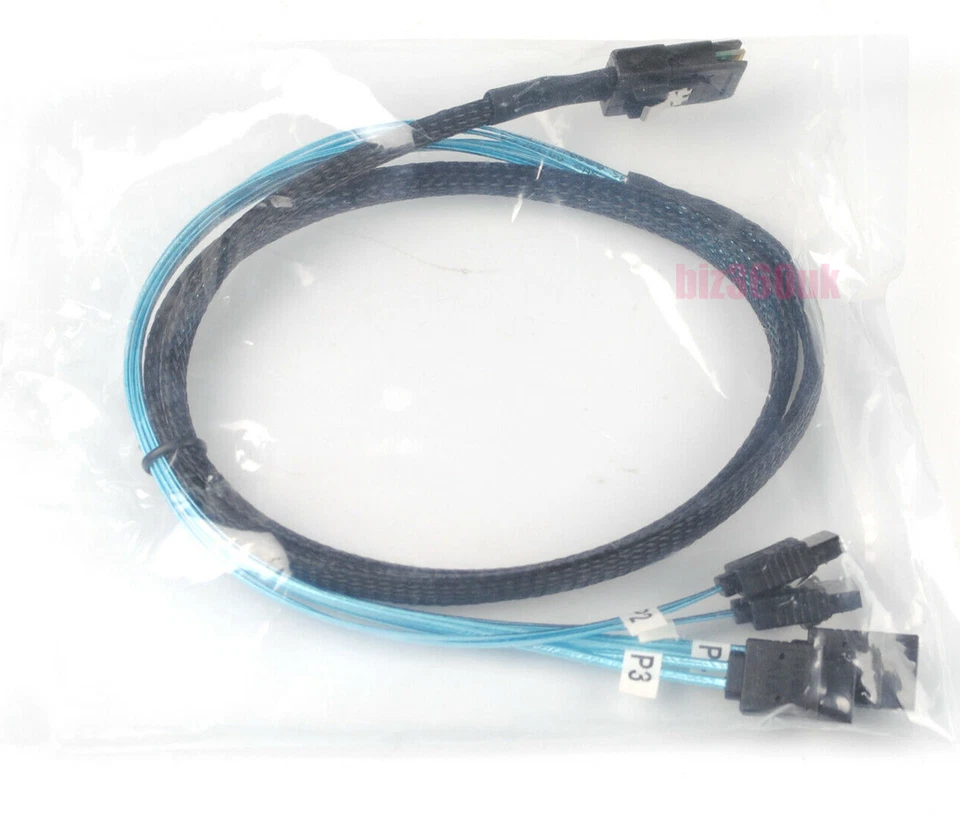 1m Mini SAS 36Pin (SFF-8087) Male to 4 SATA 7Pin Female Hard Disk Drive Cable @ - Image 2 of 4