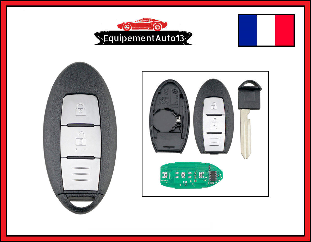 Clé vierge anti panne ouverture centralisée pour Nissan Qashqai