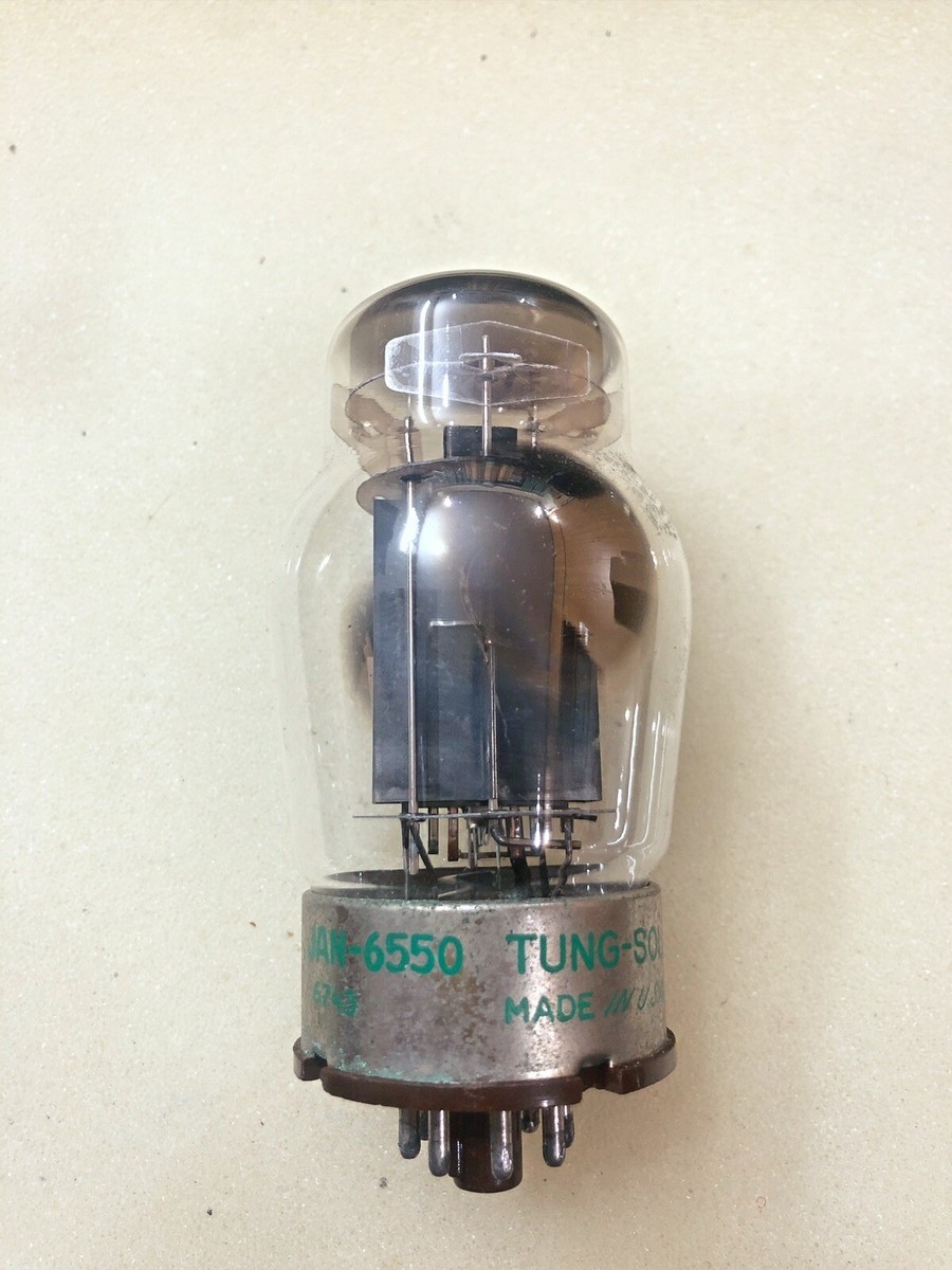 Tungsol 6550 NOS Hole Grey Plate Triple O getter Tested Excellent