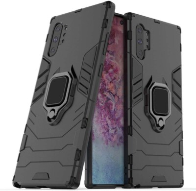 COVER for SAMSUNG GALAXY NOTE 10 PLUS MAGNETIC HARD CASE ARMOR RING BLACK