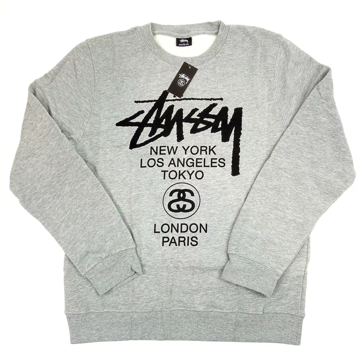 Stussy sweatshirt grey sale