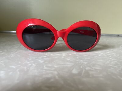 Vintage A.J. Morgan Bold Round Cat Eye Solid RED | eBay display picture 1