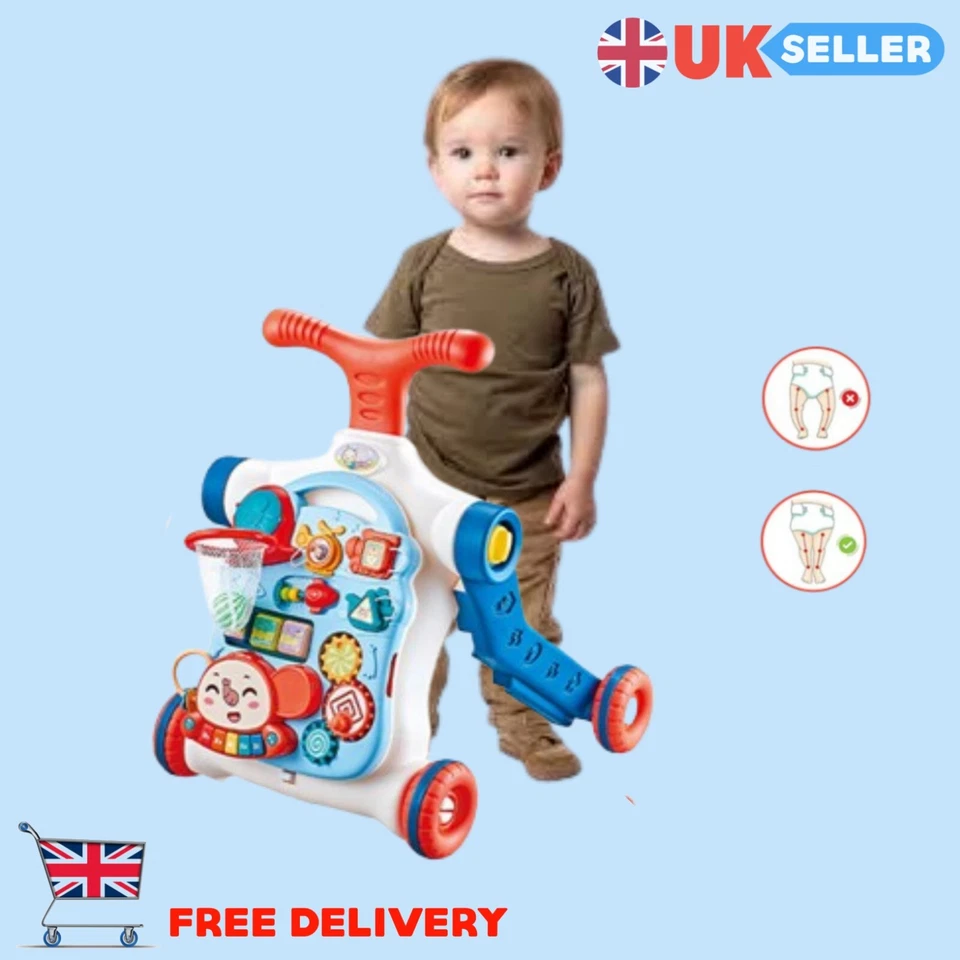 Musical stroller, Baby First Steps, Baby Walker 5 in 1, Push Along Walker ,toys - Image 2 of 4