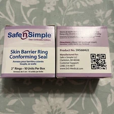 2 BOXES (20pcs) Safe N Simple  Barrier Rings 2" Conforming Seal SNS684U2