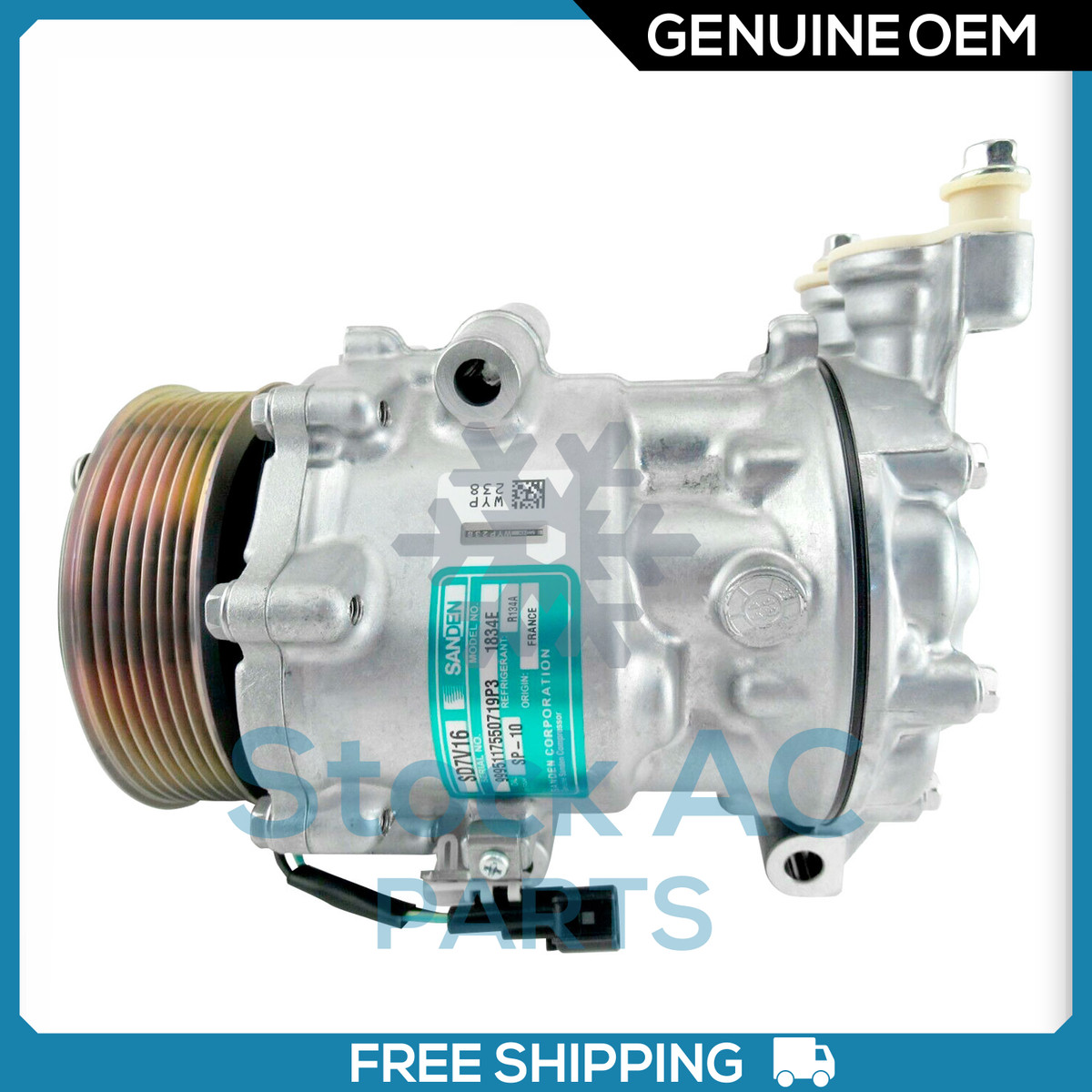 New OEM A/C Compressor fits FORD TRANSIT - OE# 7C1119D629BA