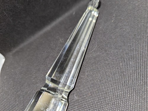 VTG CLEAR CRYSTAL FLAT POINTED SPEAR SPADE CHANDELIER LAMP PART 7" w/hanger - 第 12/12 張圖片