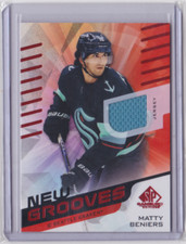 2022-23 UD SP GAME-USED NEW GROOVES JERSEY INSERT MATTY BENIERS #NG-3 KRAKEN