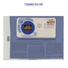 3222 ETATS UNIS USA TIMBRE 1980 N°1301 ENVELOPPE 1er Jour avec TIMBRE en OR - Go