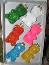 Blown glass ornaments. Gummy bears lot of 6.