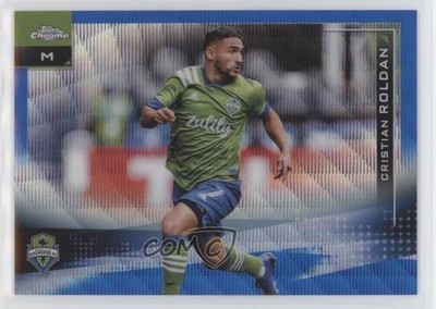 2021 Topps Chrome MLS Blue Wave Refractor 128/199 Cristian Roldan #18 03rx