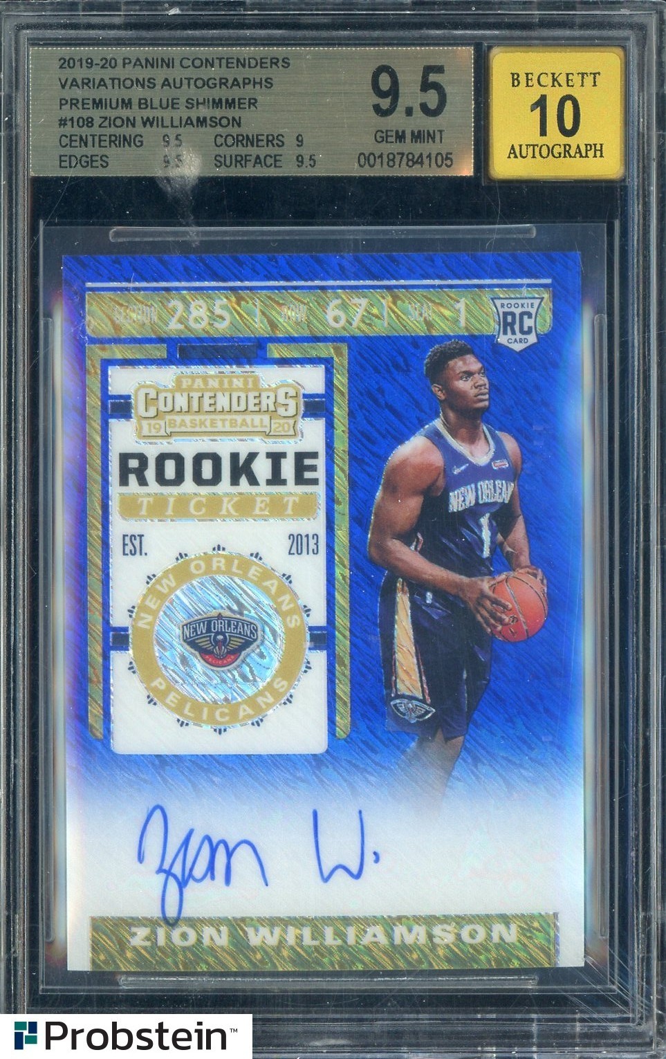 Zion Williamson Rookie Card Auction Tracker