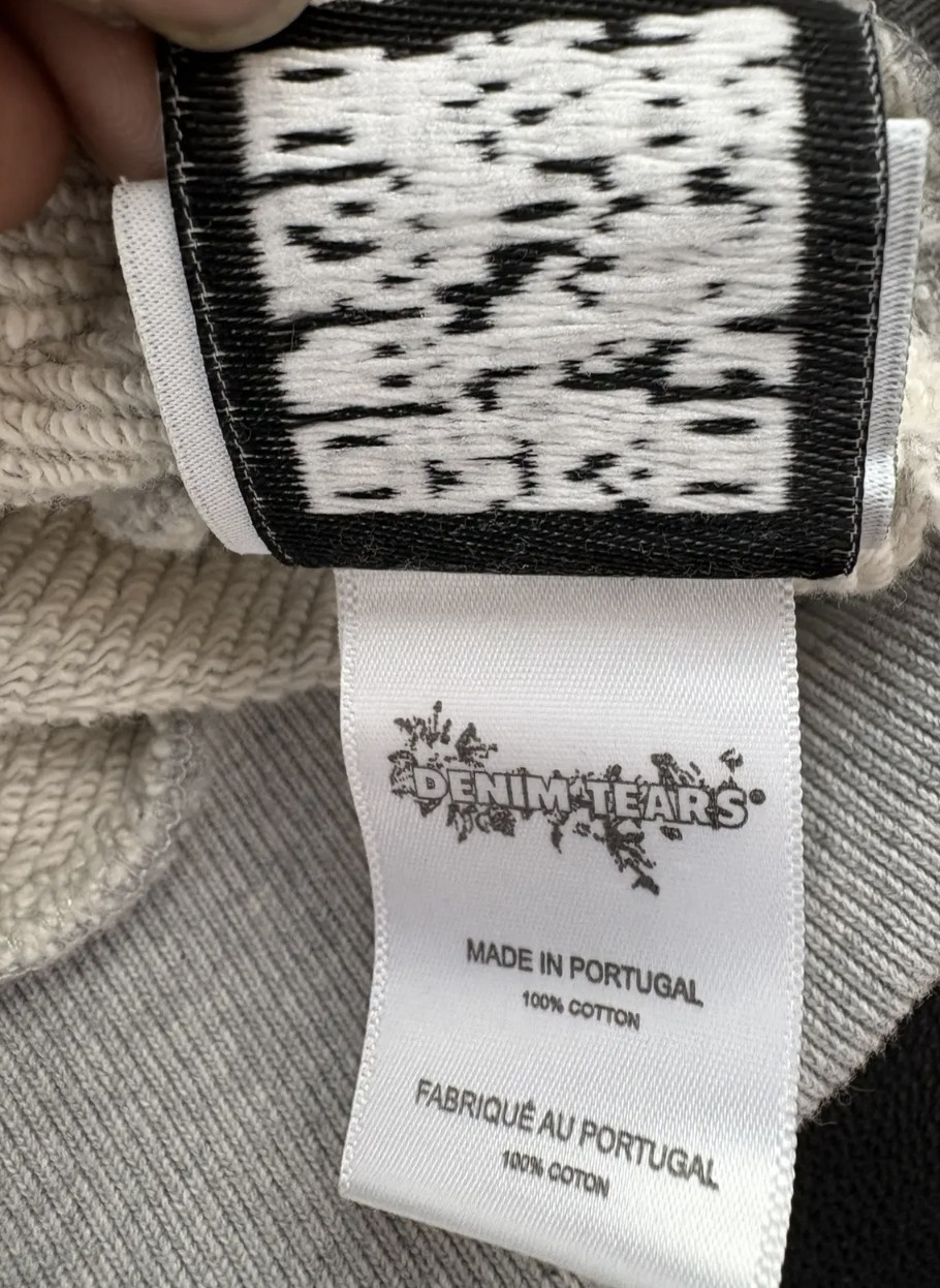 Denim Tears "Big Cotton Wreath" Sweatshirt (Grey) image 6