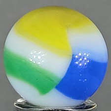 Vintage Marble King Tri-Color Rainbow .62 Inches Near-Mint Condition