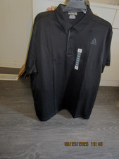 Reebok Black SS Collared Polo Shirt Men's 3XL NEW BKT 