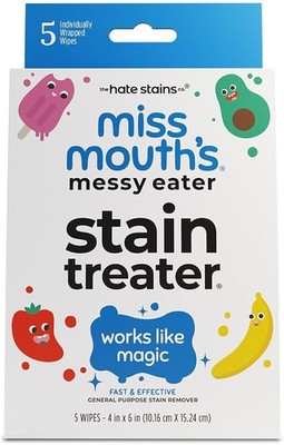 Miss Mouth s Messy Eater Fleckenbehandlungstücher   5er-Pack | Baby- & Neugeborenenflecken   UK