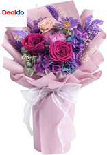Flowers for Delivery,Preserved Flowers Bouquets,Purple Rose Bouquets That Last 1