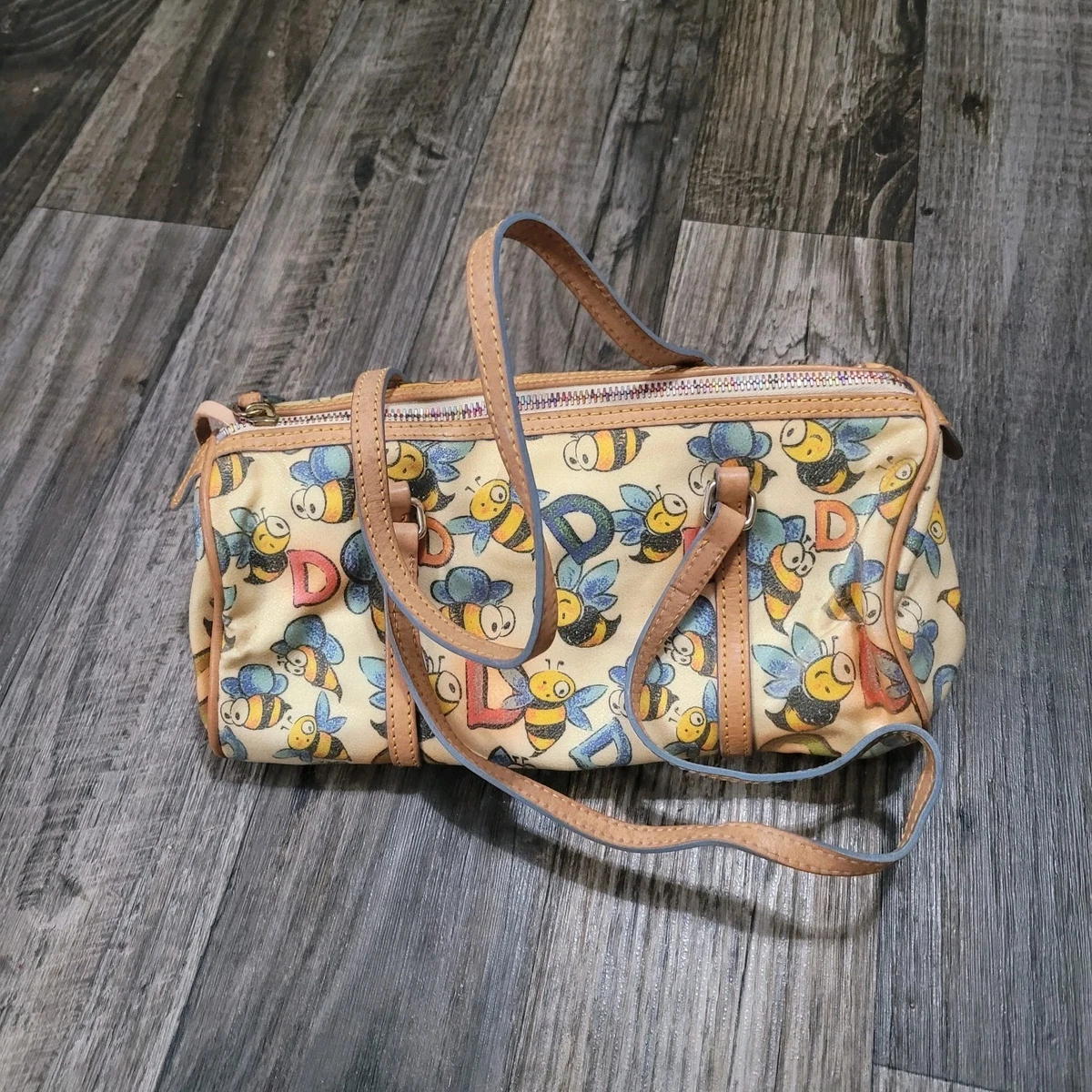 Dooney & Bourke Multicolor Bee Print Backpack Vintage Dooney & Bourke Bumble Bee Multicolor | Mercari main image 3