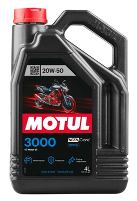 Motoröl 4L Motul 3000 20W-50 kompatibel mit Harley Davidson FLTRXSTSE 1977