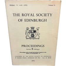Proceedings Royal Society of Edinburgh Section B Biology 1972 Paperback