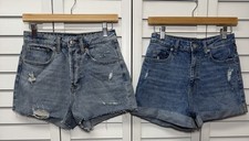 Wild Fable Bundle Of 2 High Rise Denim Shorts Cut Off Cuffed Women s Size 2